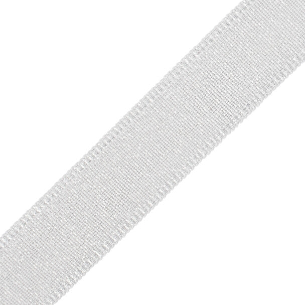1.5" Cambridge Metallic Braid Trim by Samuel & Sons in Silver Leaf