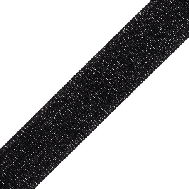 1.5" Cambridge Metallic Braid Trim by Samuel & Sons in Onyx