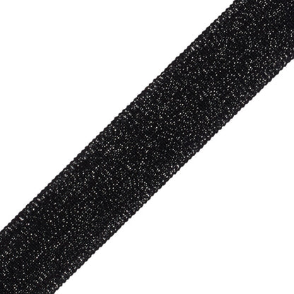 1.5" Cambridge Metallic Braid Trim by Samuel & Sons in Onyx