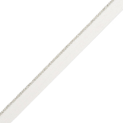 Cambridge Metallic Cord With Tape Trim by Samuel & Sons in Platinum