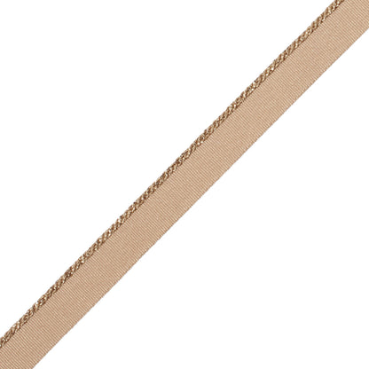 Cambridge Metallic Cord With Tape Trim by Samuel & Sons in Antique Gold