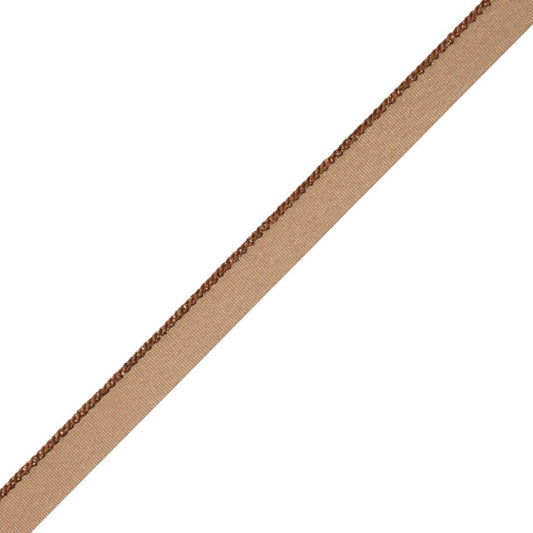 Cambridge Metallic Cord With Tape Trim by Samuel & Sons in Aged Bronze