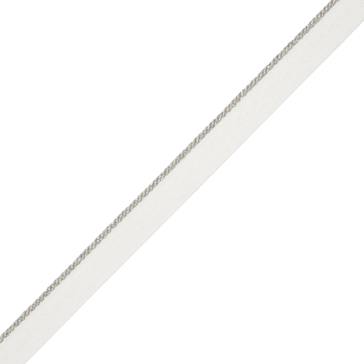 Cambridge Metallic Cord With Tape Trim by Samuel & Sons in Mercury Glass