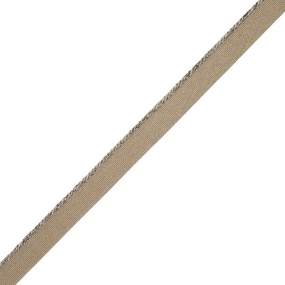 Cambridge Metallic Cord With Tape Trim by Samuel & Sons in Marcasite