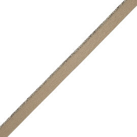 Cambridge Metallic Cord With Tape Trim by Samuel & Sons in Marcasite