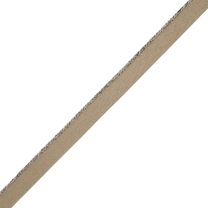 Cambridge Metallic Cord With Tape Trim by Samuel & Sons in Marcasite
