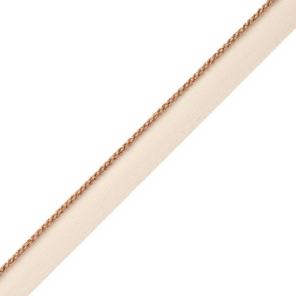 Cambridge Metallic Cord With Tape Trim by Samuel & Sons in Rose Gold