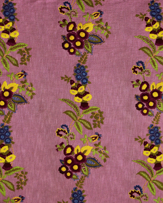 Fleur de Jardin Fabric by Rose Cumming in Framboise