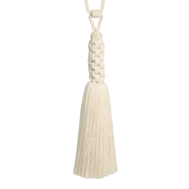 Abrielle Cotton Tassel Tieback by Samuel & Sons in Cream