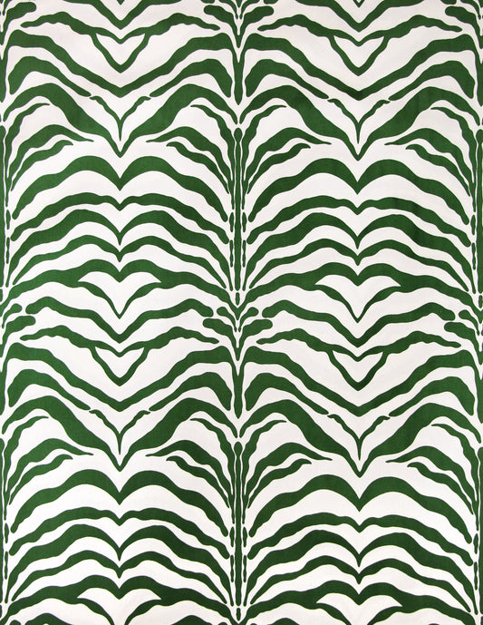 Zebrine II Fabric by Rose Cumming in Green