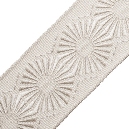 Chrysler Embroidered Border Trim by Samuel & Sons in Canvas