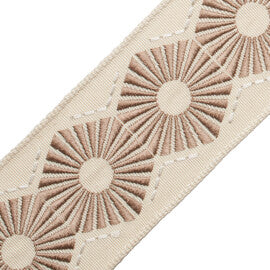 Chrysler Embroidered Border Trim by Samuel & Sons in Cream