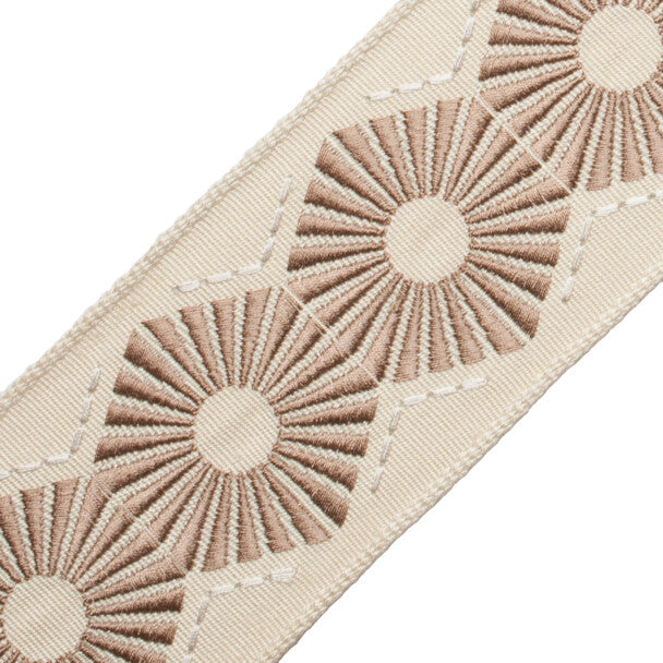 Chrysler Embroidered Border Trim by Samuel & Sons in Cream