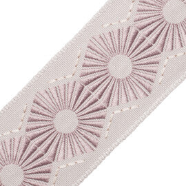 Chrysler Embroidered Border Trim by Samuel & Sons in Thistle