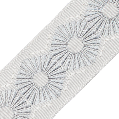 Chrysler Embroidered Border Trim by Samuel & Sons in Iceberg