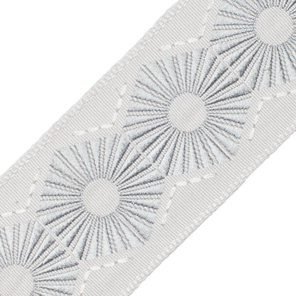 Chrysler Embroidered Border Trim by Samuel & Sons in Iceberg