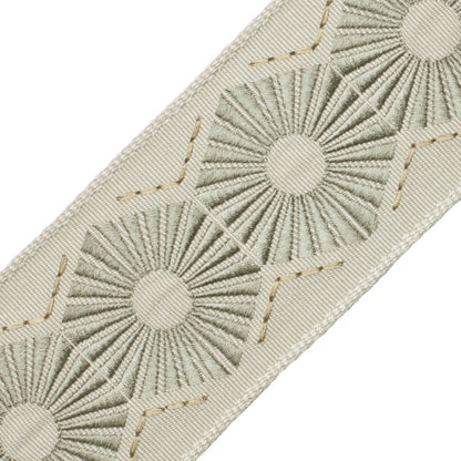 Chrysler Embroidered Border Trim by Samuel & Sons in Mist