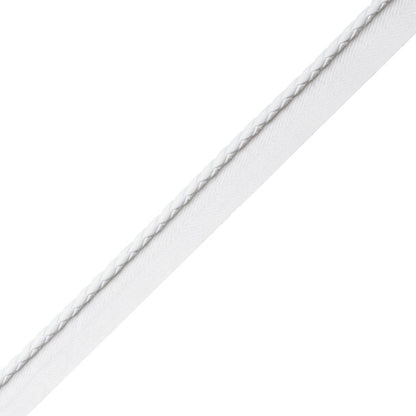 Braided Leather Cord With Tape Trim by Samuel & Sons in Winter White