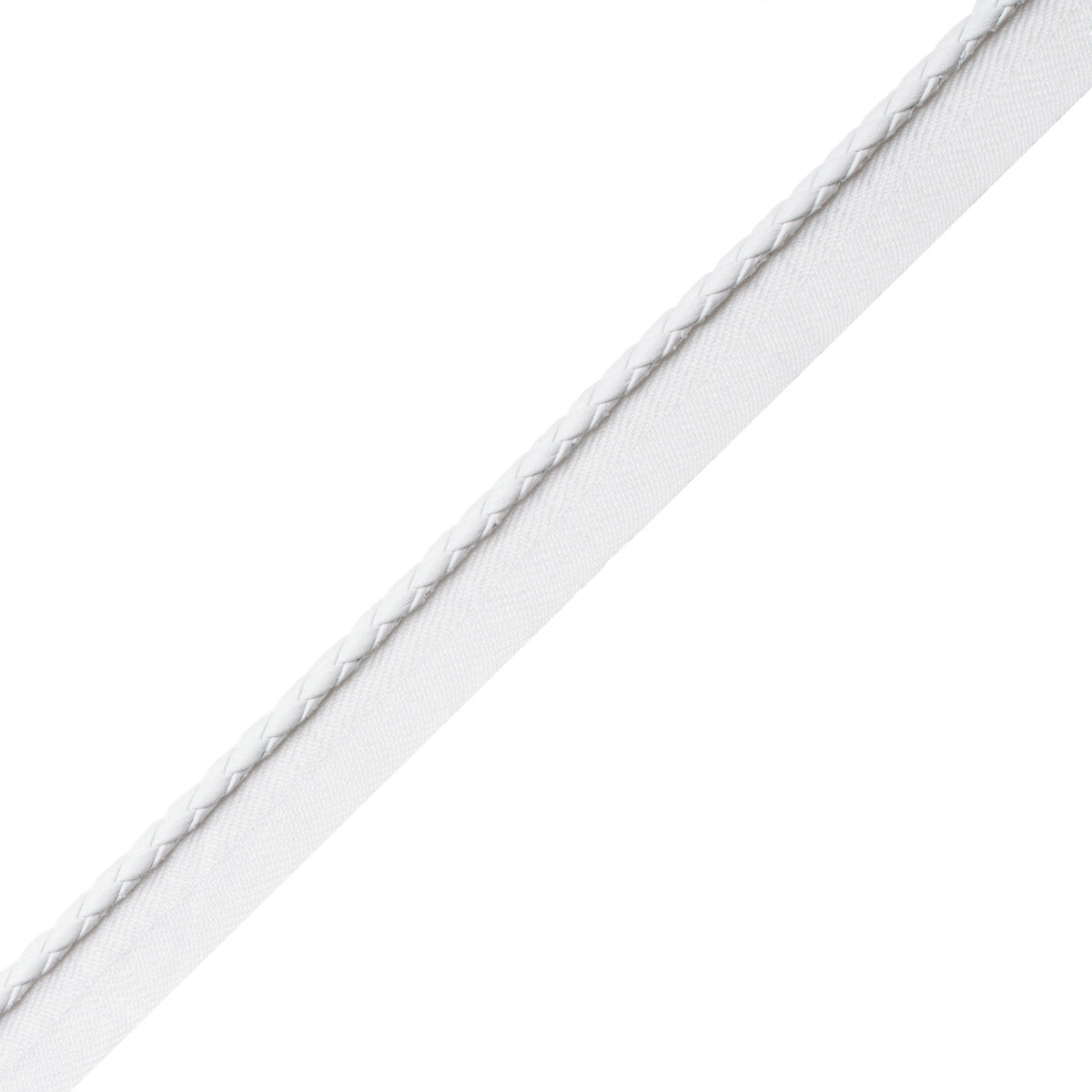 Braided Leather Cord With Tape Trim by Samuel & Sons in Winter White