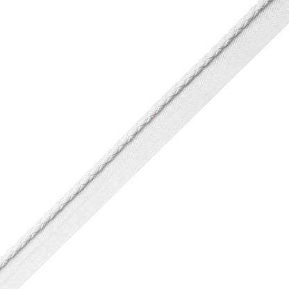Braided Leather Cord With Tape Trim by Samuel & Sons in Winter White