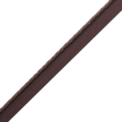 Braided Leather Cord With Tape Trim by Samuel & Sons in Hazelnut