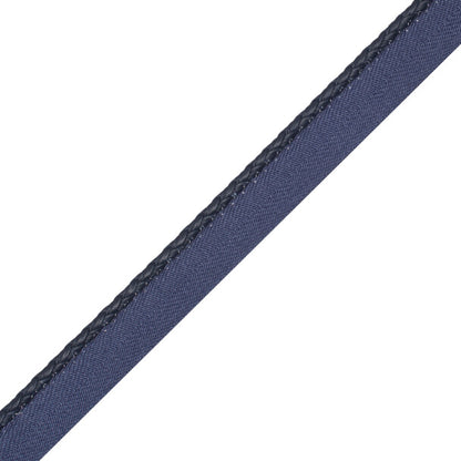 Braided Leather Cord With Tape Trim by Samuel & Sons in Midnight