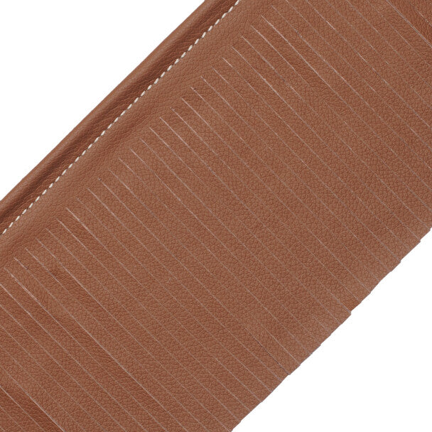 Toscana Leather Cut Fringe Trim by Samuel & Sons in Sorrel