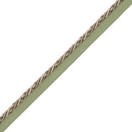 1/4" (5 Mm) Palais Cord With Tape Trim by Samuel & Sons in Vert