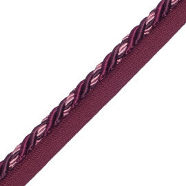 1/2" (10 Mm) Palais Cord With Tape Trim by Samuel & Sons in Amethyste
