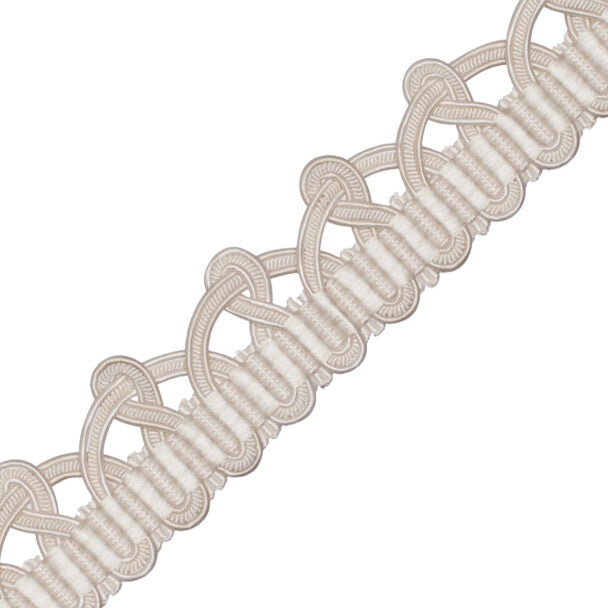 Palais Scalloped Braid Trim by Samuel & Sons in Perle