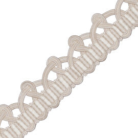 Palais Scalloped Braid Trim by Samuel & Sons in Perle
