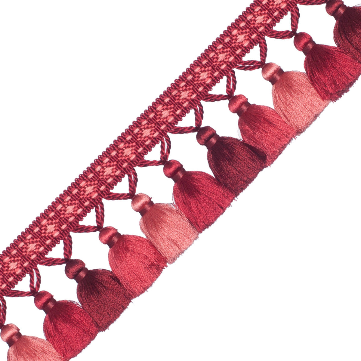 Palais Tassel Fringe Trim by Samuel & Sons in Claret