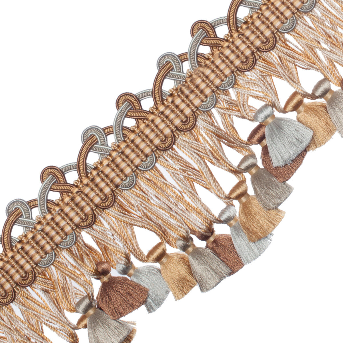 Palais Scalloped Tassel Fringe Trim by Samuel & Sons in Oro