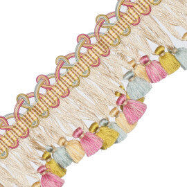 Palais Scalloped Tassel Fringe Trim by Samuel & Sons in Jardin