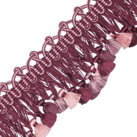 Palais Scalloped Tassel Fringe Trim by Samuel & Sons in Amethyste