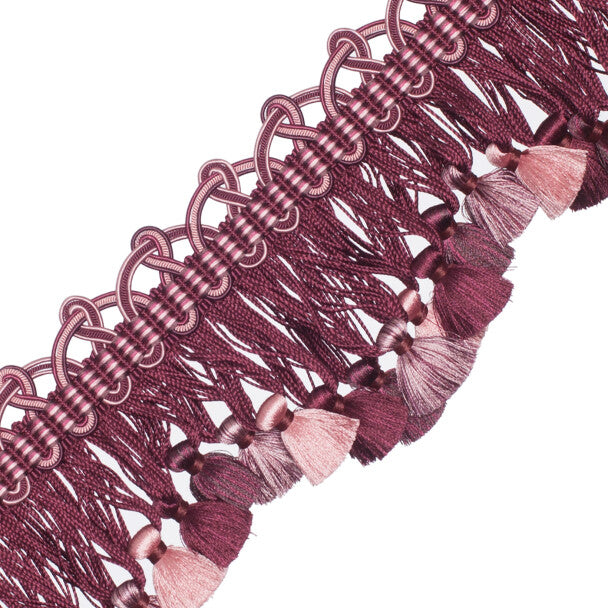 Palais Scalloped Tassel Fringe Trim by Samuel & Sons in Amethyste