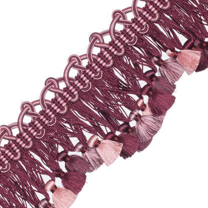 Palais Scalloped Tassel Fringe Trim by Samuel & Sons in Amethyste