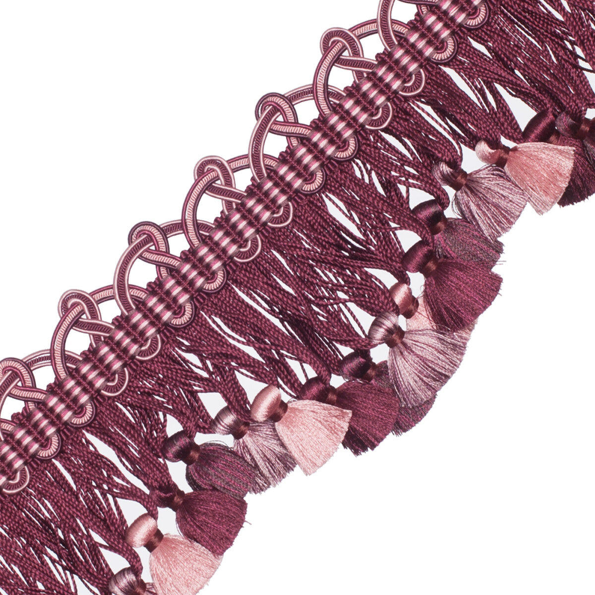 Palais Scalloped Tassel Fringe Trim by Samuel & Sons in Amethyste