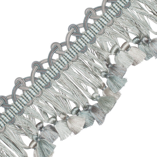 Palais Scalloped Tassel Fringe Trim by Samuel & Sons in Minerale