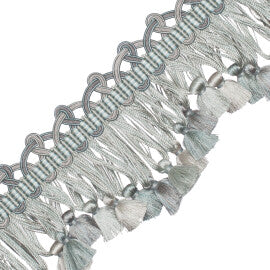 Palais Scalloped Tassel Fringe Trim by Samuel & Sons in Minerale