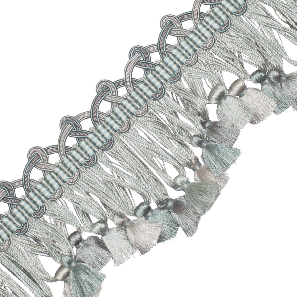 Palais Scalloped Tassel Fringe Trim by Samuel & Sons in Minerale