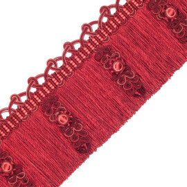 Palais Fringe With Jasmines Trim by Samuel & Sons in Claret