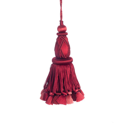 Palais Key Tassel Trim by Samuel & Sons in Claret