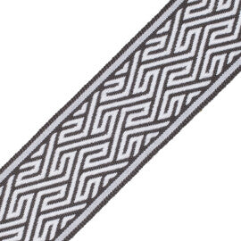 Labyrinth Border Trim by Samuel & Sons in Graphite
