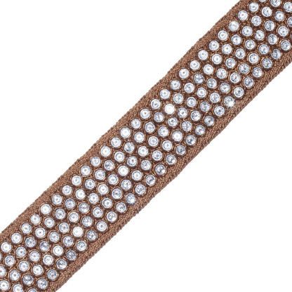 Artemis Glass Beaded Border Trim by Samuel & Sons in Copper