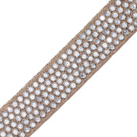 Artemis Glass Beaded Border Trim by Samuel & Sons in Honey