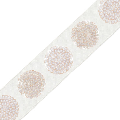 Astra Embroidered Border Trim by Samuel & Sons in Ivory