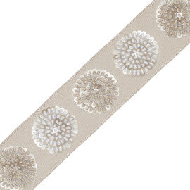 Astra Embroidered Border Trim by Samuel & Sons in Acanthus