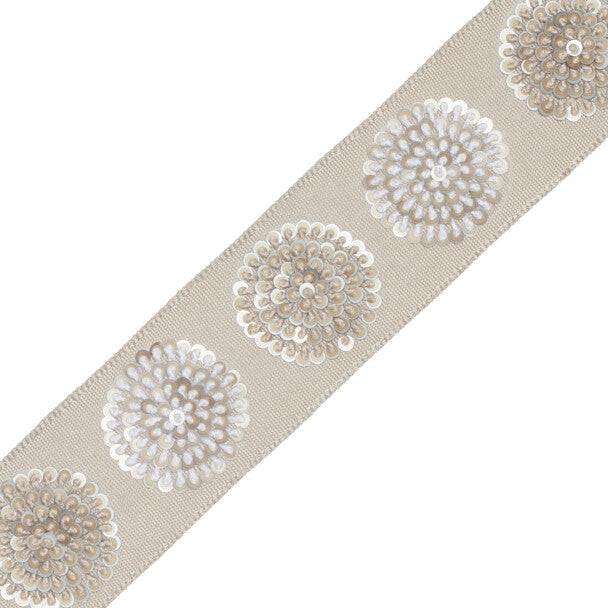 Astra Embroidered Border Trim by Samuel & Sons in Acanthus