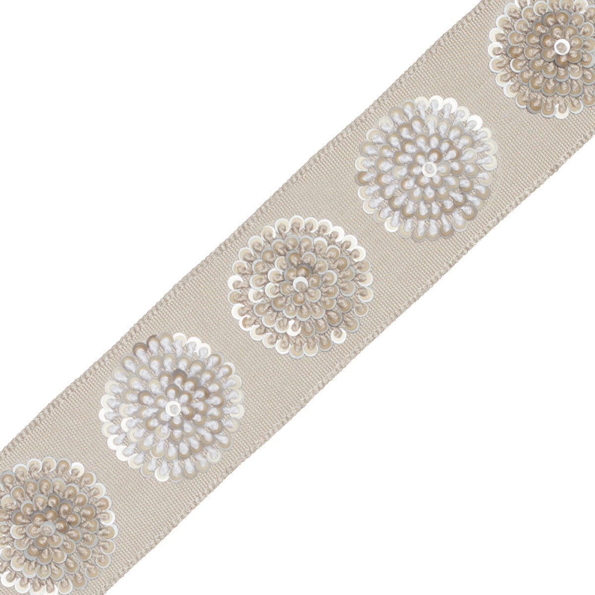 Astra Embroidered Border Trim by Samuel & Sons in Acanthus